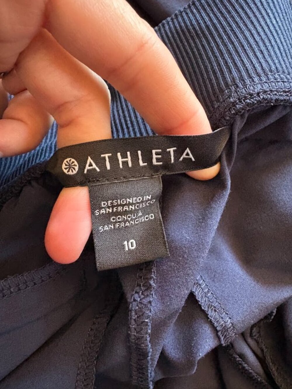 Athleta Brooklyn Mid Rise Ankle Trouser Pants NavyBlue Lightweight Packable - Picture 10 of 13